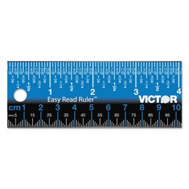 Easy Read Stainless Steel Ruler, Standard/Metric, 46cm , Blue