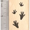 Rat Paw Prints Rubber Stamp, Mouse Tracks
