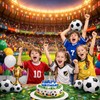 Canessioa Soccer Field Backdrop 10x8ft Spotlight Super Football Field Backdrop