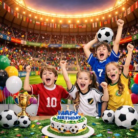 Canessioa Soccer Field Backdrop 10x8ft Spotlight Super Football Field Backdrop for Game Day Championship Celebrations Birthdays & Photo Booths Wall Decoration