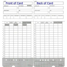 300 Time Cards for uPunch HN2000, HN2500, HN4000, HN4500 AutoAlign Calculating Time Clock and More HNTC2 UPTC2000 COMPUMATIC Compatible