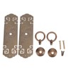 2set Chinese Brass Cabinet Handles Lucky Pattern Retro Vertical Antique