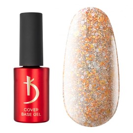 kodi professional Cover Base Crystal Drops Reflective flakes shimmer coat gel (Cover Base Crystal Drops 10, 7ml)