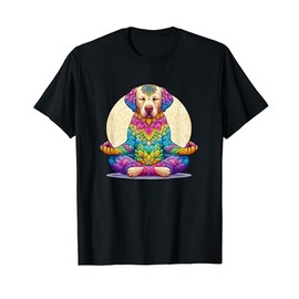 Labrador Retriever Dog Meditating with Mandala T-Shirt