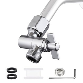 Adjustable Shower Head Extension Adapter, 304 Stainless Steel Shower Angle Adapter, Shower Arm Extension Connector for Shower Heads, Chrome