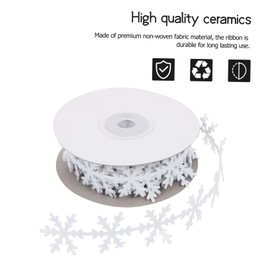 2pcs Packaging Snowflake Wrapping Ribbon Bows Flower Box Glitter Ribbon Wrapping Ribbons Snowflake Glitter Bowknot Ribbon Snowflake Packaging Ribbon Box Ribbon