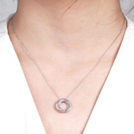 JSJOY 50th Birthday Gifts for Women Birthday Gift Ideas for Her 925 Sterling Silver Happy Birthday Necklace for Her Turning 50