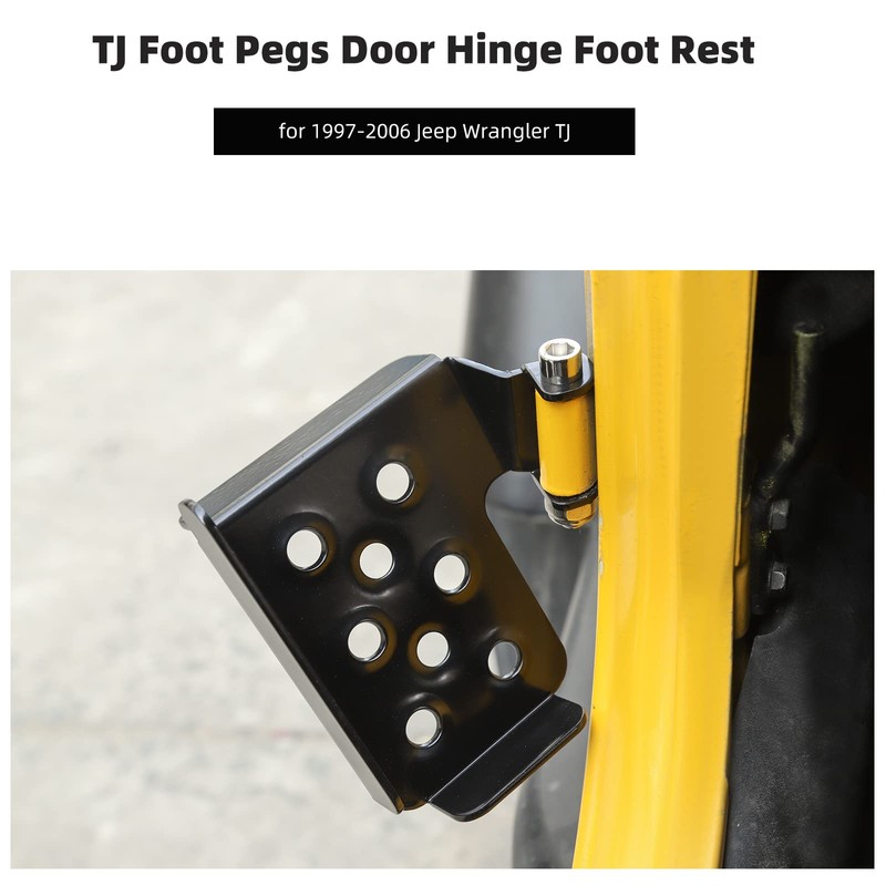 CheroCar Para TJ Pie Pinzas Bisagra Puerta Reposapiés Panel Kick
