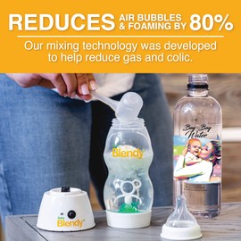 Baby Blendy Baby Bottles - Best Infant to Toddler Milk Feeding Containers with Anti-Colic | Air Vent System - with Blender Mixer for Babies Newborns Infants Toddlers | (3-6 Months) Elite Bundle