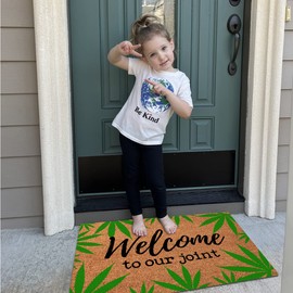 Wulidrom Welcome to Our Joint Indoor Welcome Mats for Entryway Rugs Indoor Non Slip Door Mat Indoor Doormat for Entryway Mats for Front Door Indoor 31.5"X20"