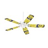 Puppy Dogs on Black - Ceiling Fan Skin Kit fits