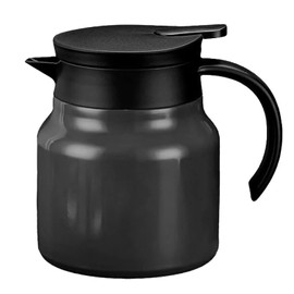 Thermal Coffee Carafe, 34 oz / 1 L Insulated Teapot Stainless Steel Insulated Jug Coffee Dispenser with Removable Tea Egg (Black)