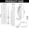 Leikurvo 2er Set Wii-Fernbedienung Gamecontroller, Controller Remote mit Nunchuck Controller
