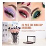 MAANGE set 28 brochas de maquillaje profesional con estuche brocha