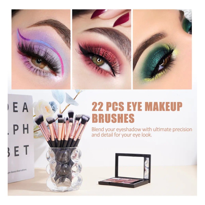 MAANGE set 28 brochas de maquillaje profesional con estuche brocha