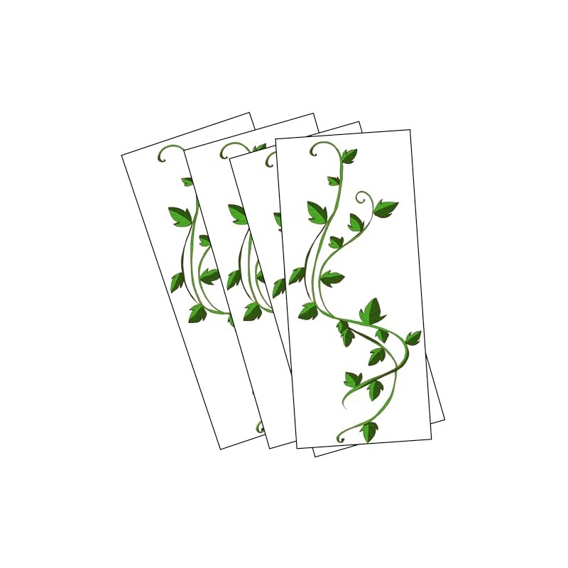 Vine Leaf Temporary Tattoos – 4 Natural Green Transfers (38cm