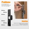 7-Inch Extended Door Strike Plate, Heavy Duty Stainless Steel, Silver