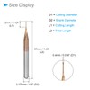 CoCud Cornend Mill Milling Cutter Mill Cutting 0.4mm Cutting Diameter