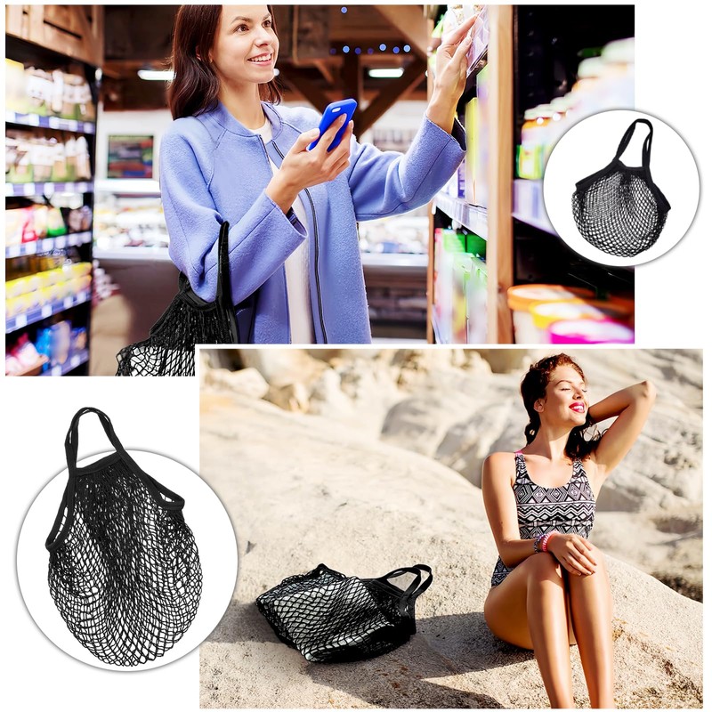 Coollooda Cotton Mesh Bag, Woven Bag, Grocery Bag, Net Bag,