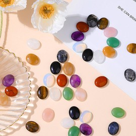 MAIBAOTA 40PCS Crystals and Gemstones Healing Crystal Set Bulk Polished Pocket Stone Rose Quartz Amethyst Natural Gem Stones Protection Energy Balance Reiki Spiritual Gifts for Women