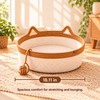 Interactive Woven Cat Bed with Toy Tail – 3-in-1 Cotton