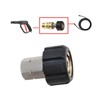 ECSiNG Pressure Washer Adapter, Metric M22 to 1/4" NPT Female