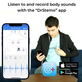 Stemoscope® II Smart Bluetooth Stethoscope - Listen to and Record Heart Rhythms and Lung Sounds - Digital Stethoscope