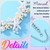 GORAIS Starfish Beach Wedding Jewelry Sets Silver Pearl Mermaid Necklace