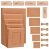 Cimeton 50Pcs Brown Paper Picture Frames 3" 4" 5" 6"