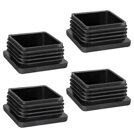 moinkerin Plastic End Caps,moinkerin 4 Pieces Tube End Caps 60X60mm Square Tube Inserts Tubing End Cap Plug for Metal Tube, Chairs, Sofas, Tables, Shelves