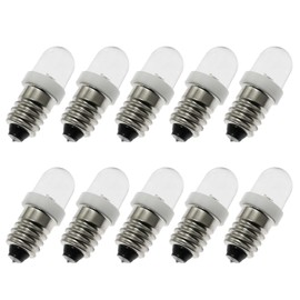 10PCS 0.2W 3V E10 Mini Led Bulb, Miniature Screw Base Light Bulbs LED Indicator for Home Experiment Circuit Electrical Test Accessories