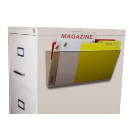 Storex Magnetic Wall Pocket, 16 x 4 x 7 Inches, Legal, Smoke, (70241U06C) Pack of 6