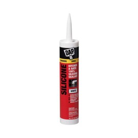 Dap® 08640 Kitchen & Bath 100% Silicone Rubber Sealant, 9.8 Oz, White