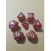 Polyhedral Gaming 7Pc Dice Set Red Swirl; DnD, Roleplaying, FREE