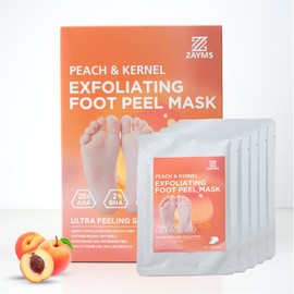 ZAYMS Foot Peeling Mask 5 Pack - Exfoliating Mask for Baby Soft Feet, Removes Dead Skin & Calluses, Repairs Cracked Heels, Natural Peel for Smooth, Soft Feet