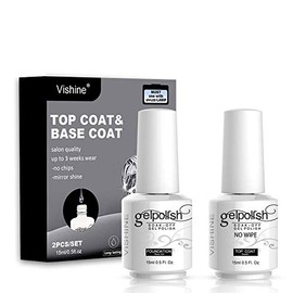 Vishine Esmalte de uñas de larga duración, base + top coat gel, 15 ml