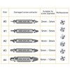 HSS 4341 Screw Extractor Set, 5 Pieces, M3-M18, for Damaged