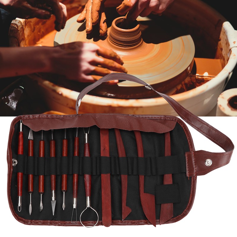12pcs Soft Clay Carving Tools Multipurpose Stainless Pottery Accessories with