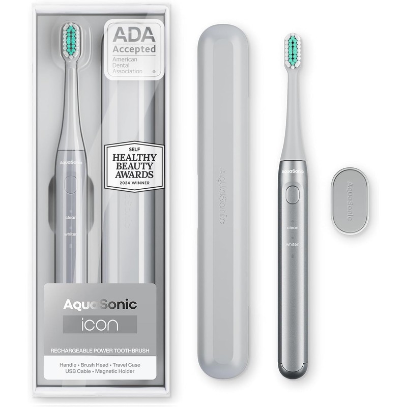 Aquasonic Icon Cepillo de dientes sónico microvibrante – Aceptado ADA