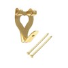 Brass Plated Picture Hanger Hooks with Pins Pack of 10