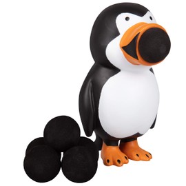 Hog Wild Penguin Popper Toy - Shoot Foam Balls Up to 20 Feet - 6 Balls Included - Age 4+