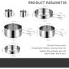 ABDULWEN Outdoor Hiking Picnic Stainless Steel Camping Tableware Kit with