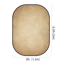 Kate Collapsible Backdrop Pop Up Photo Backdrops Grey Beige Portable Background for Headshot, for Portrait Photography, for Video, 5x6.5ft