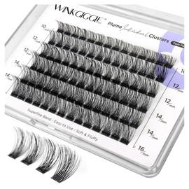 Cluster Lashes Wispy Lash Clusters Soft C Curl Eyelash Clusters Russian Lashes Clusters DIY Eyelash Extensions at Home,Thin Bank MIX (703)