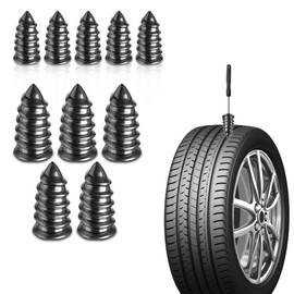 Tire Repair, Tire Repair Rubber Nails, Tire Repair Kit, Puncture Repair Kit, Tire Puncture Nails, Tubeless Rubber Nails, Tire Puncture Nails, Trucks, Electric Cars, Automobiles, Punctures, Tire Repair Rubber Spikes, Emergencies, Heat Resistant, Abrasion Resistant (2 Sizes, 10 Pieces)