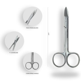 ABECIOUS Professional Toenail Scissors 4.75 Inches Heavy Duty Sharp Stainless Steel Blades Manicure Pedicure for Thick Fingernails Men & Women