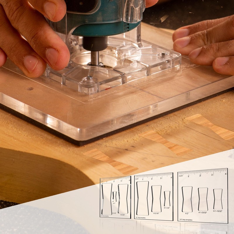 inBovoga 3 Pcs Router Templates for Woodworking, 4 * 3.92