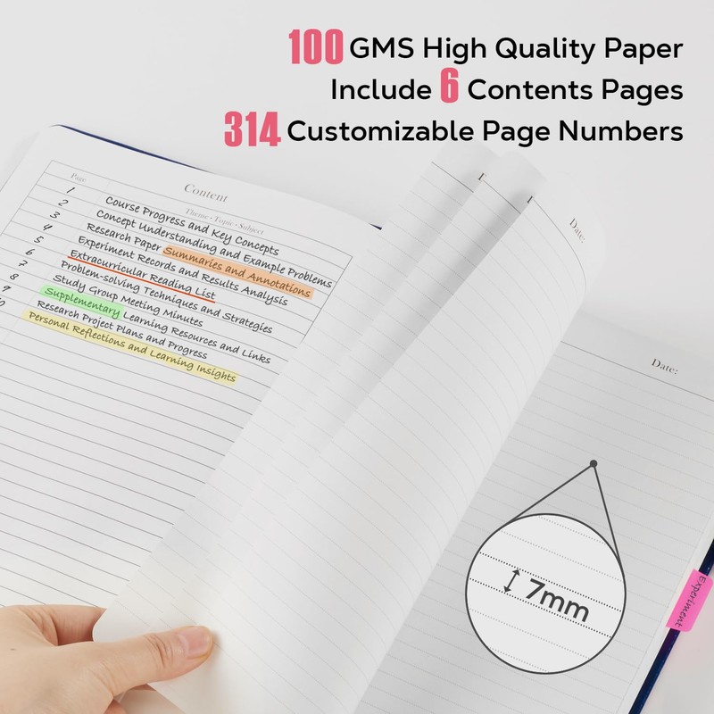 FOCUS DAY Notebook A5 Lined Diary Leather Hardcover 320 Pages