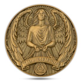 Sobriety Coin, Chip Medallion Gift Set with Coin Capsule, Sober Men & Women in Recovery, Sobriety Gifts