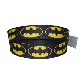 2m x 22mm BAT Super Hero Character Grosgrain Ribbon for CAKE'S Birthday Cakes Gift WRAP Wrapping Ribbon Cards Craft Shoelaces